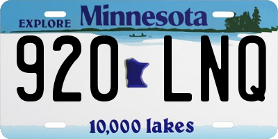 MN license plate 920LNQ
