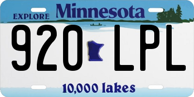 MN license plate 920LPL