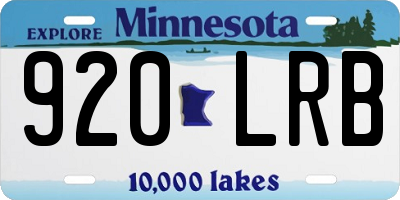 MN license plate 920LRB