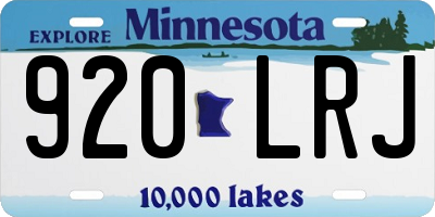MN license plate 920LRJ