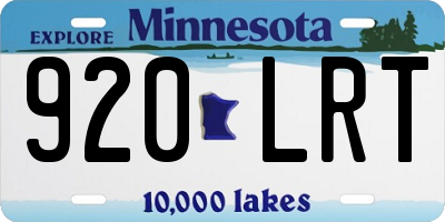 MN license plate 920LRT