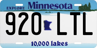MN license plate 920LTL