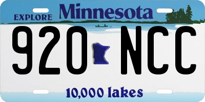 MN license plate 920NCC