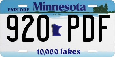MN license plate 920PDF