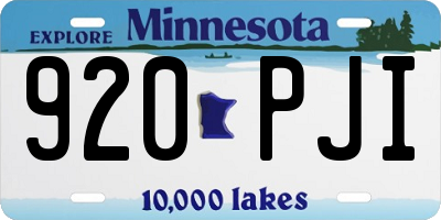 MN license plate 920PJI