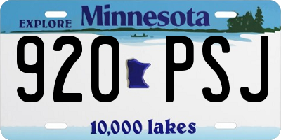 MN license plate 920PSJ