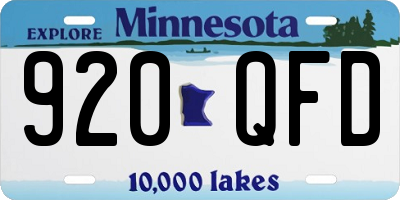 MN license plate 920QFD