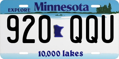 MN license plate 920QQU