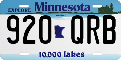 MN license plate 920QRB