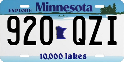 MN license plate 920QZI