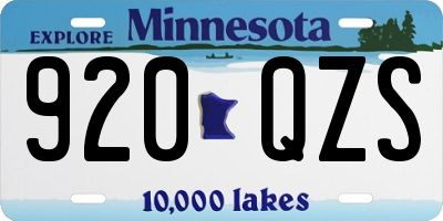 MN license plate 920QZS