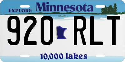 MN license plate 920RLT