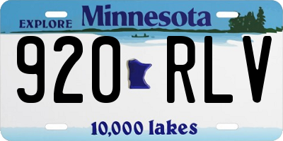 MN license plate 920RLV