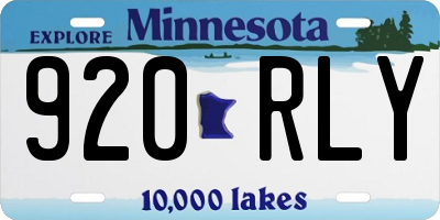 MN license plate 920RLY