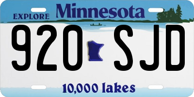 MN license plate 920SJD