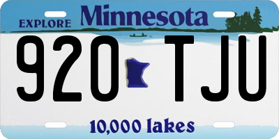 MN license plate 920TJU