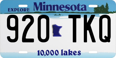 MN license plate 920TKQ
