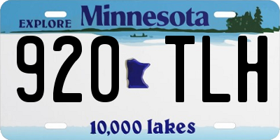 MN license plate 920TLH