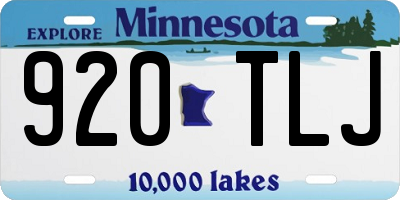 MN license plate 920TLJ