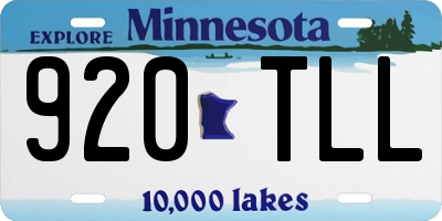 MN license plate 920TLL