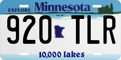 MN license plate 920TLR