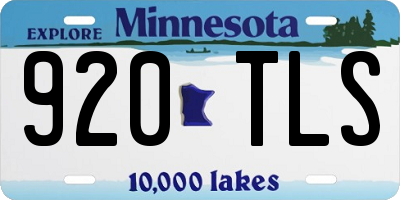 MN license plate 920TLS