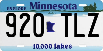 MN license plate 920TLZ