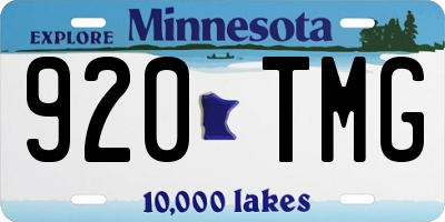 MN license plate 920TMG
