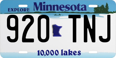 MN license plate 920TNJ