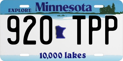 MN license plate 920TPP