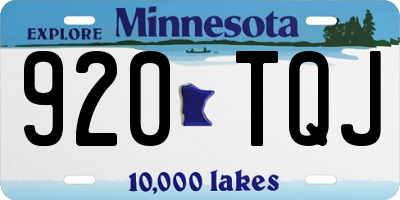 MN license plate 920TQJ