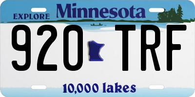 MN license plate 920TRF