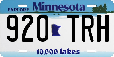 MN license plate 920TRH