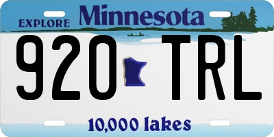 MN license plate 920TRL