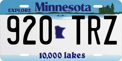 MN license plate 920TRZ