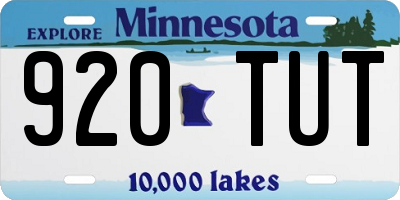 MN license plate 920TUT