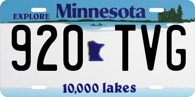 MN license plate 920TVG