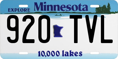 MN license plate 920TVL