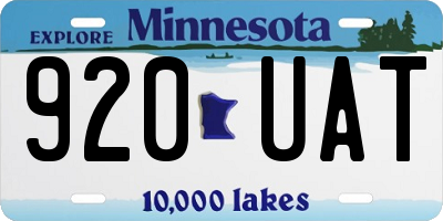 MN license plate 920UAT