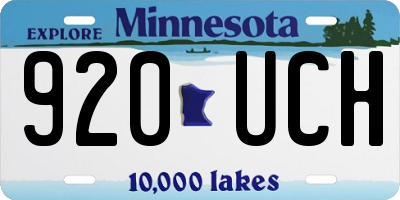 MN license plate 920UCH