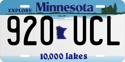 MN license plate 920UCL