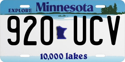 MN license plate 920UCV