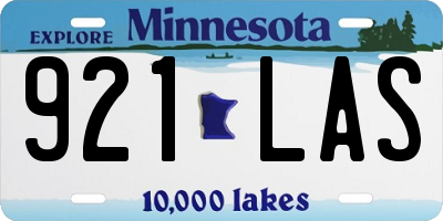 MN license plate 921LAS