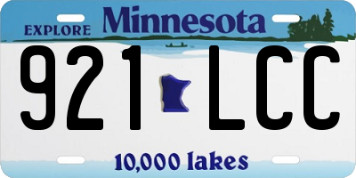 MN license plate 921LCC