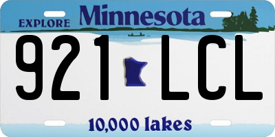 MN license plate 921LCL