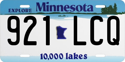 MN license plate 921LCQ