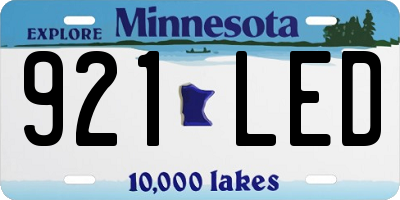 MN license plate 921LED