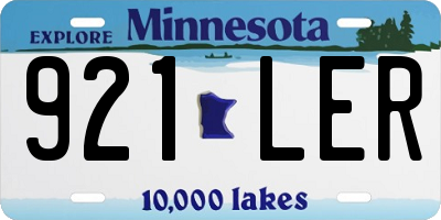 MN license plate 921LER