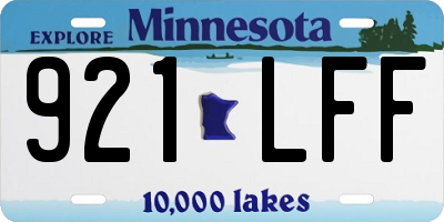 MN license plate 921LFF