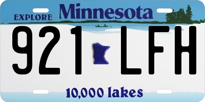 MN license plate 921LFH